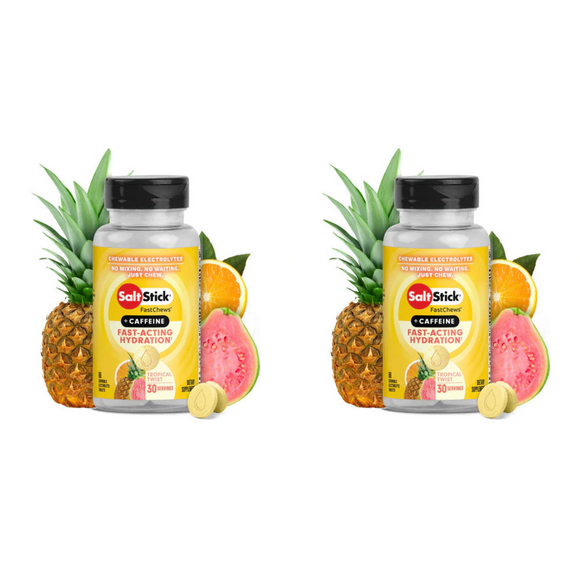 SaltStick Electrolyte Fast Chews + Caffeine 60 Capsules