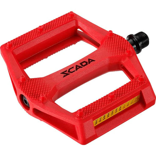 Buy red SCADA Thermoplastic Platform Pedal w/Polymer Bushing and Reflectors