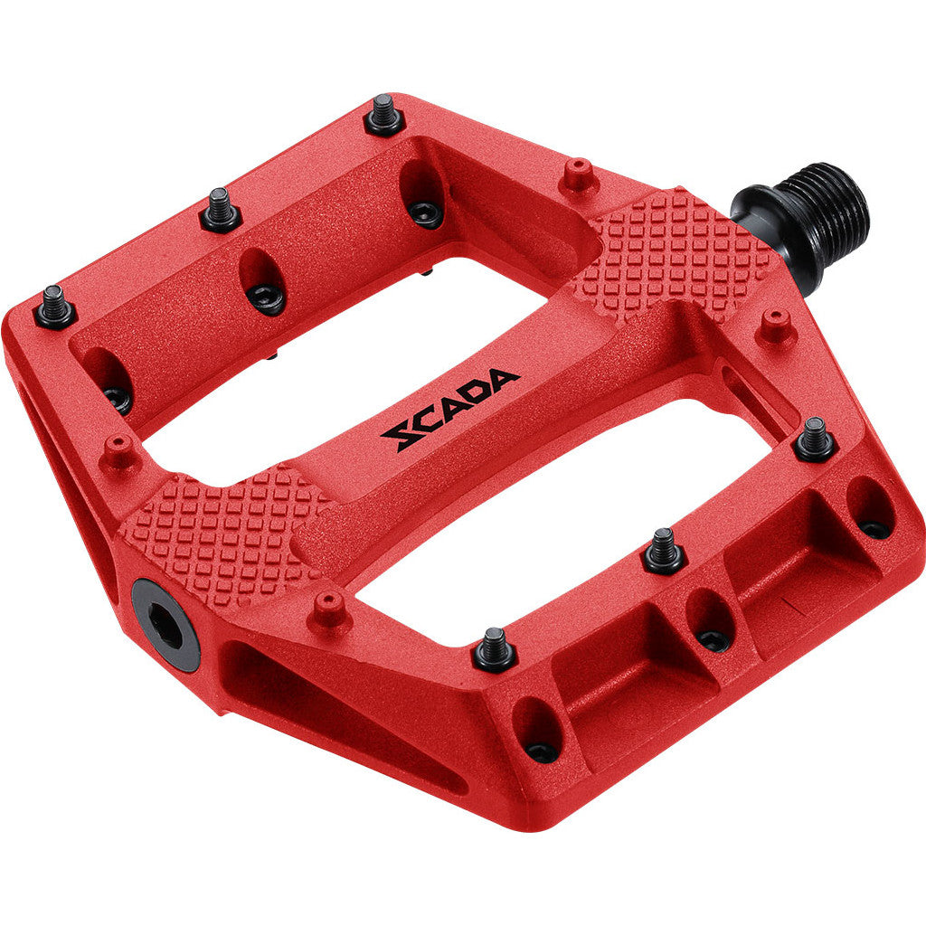 scada pedals SCADA Thermoplastic Pinned Platform Pedal with Polymer, Bushing Red