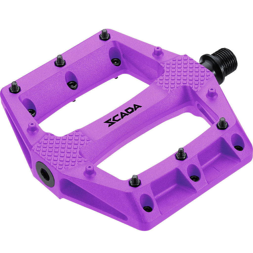 scada pedals SCADA Thermoplastic Pinned Platform Pedal with Polymer, Bushing Purple
