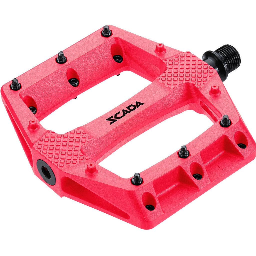 SCADA Thermoplastic Pinned Platform Pedal with Polymer, Bushing Pink
