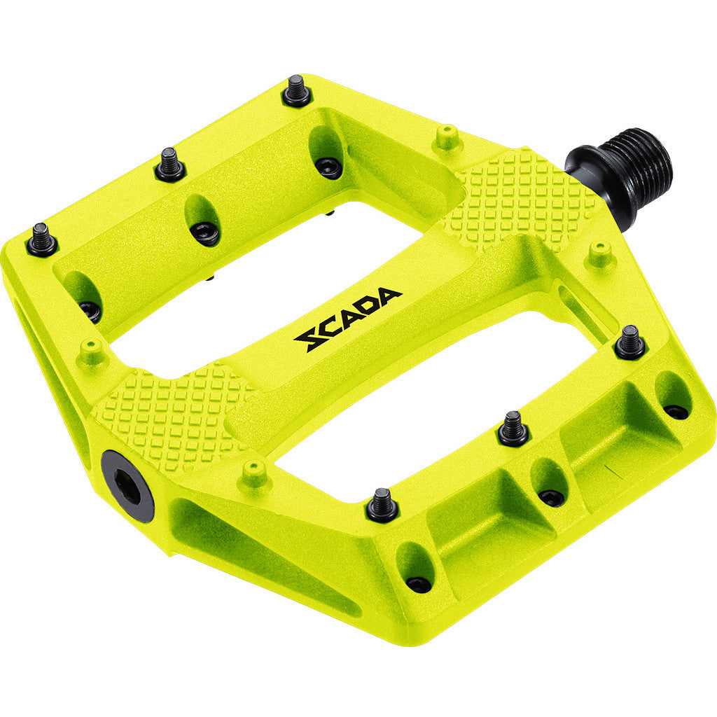 SCADA Thermoplastic Pinned Platform Pedal with Polymer, Bushing Yellow