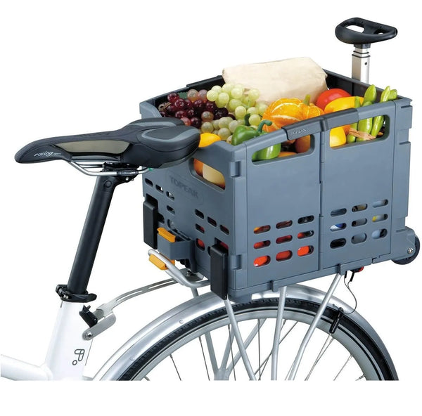 Topeak TB2008 MTX Trolley Tote Folding Rolling Rear Basket
