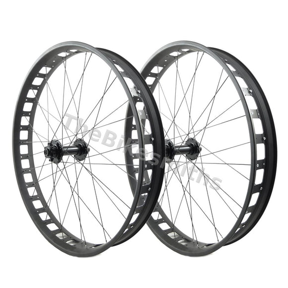 Alex Blizzerk 80 Black Fat Bike Wheelset 15x150 Front and 12x197 Rear - The Bikesmiths