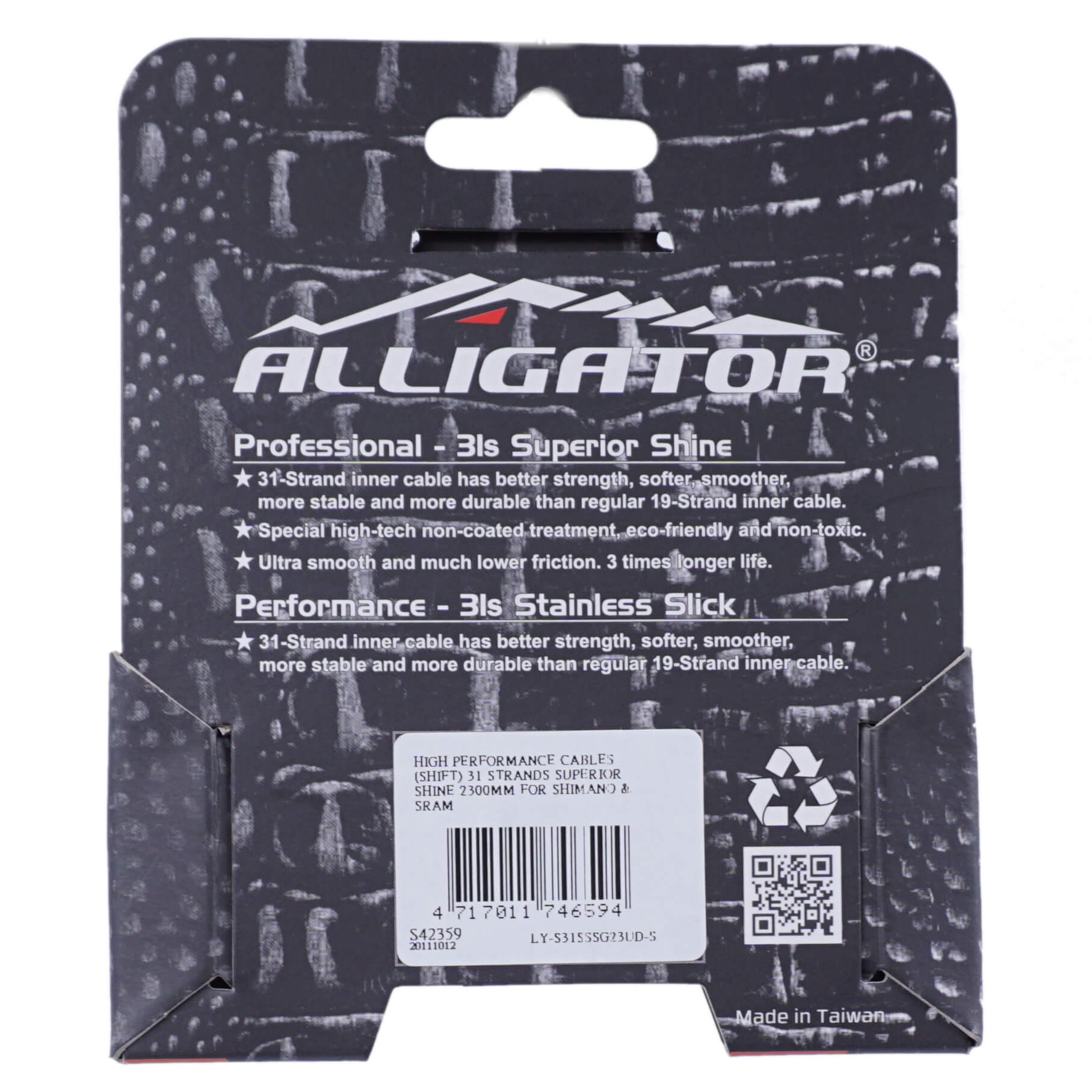 Alligator Shift Cable 31-Strand Stainless Steel