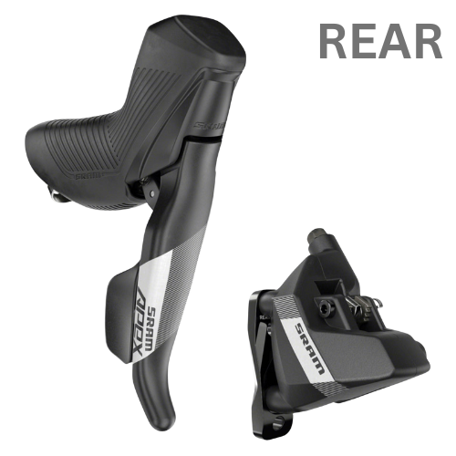 SRAM Apex Shift/Brake Lever and Hydraulic Disc Brake Caliper - 1x12-Speed DoubleTap Set Flat Mount 20mm Offset