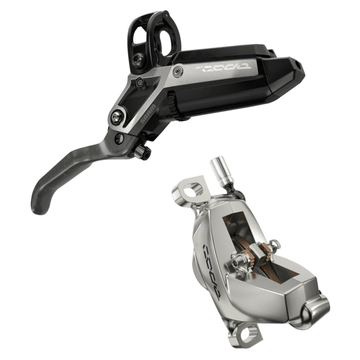 SRAM Code Ultimate Stealth Disc Brake and Lever - Post Mount 4-Piston Carbon Lever Titanium Hardware Black/Silver C1 - The Bikesmiths