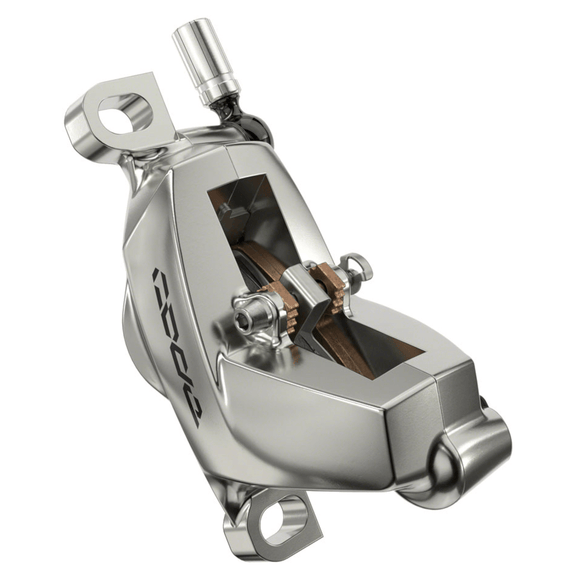 SRAM Code Ultimate Stealth Disc Brake and Lever - Post Mount 4-Piston Carbon Lever Titanium Hardware Black/Silver C1