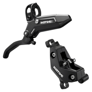 SRAM Motive Bronze Disc Brake and Lever - Post Mount 4-Piston Aluminum Lever Diffusion Black A1