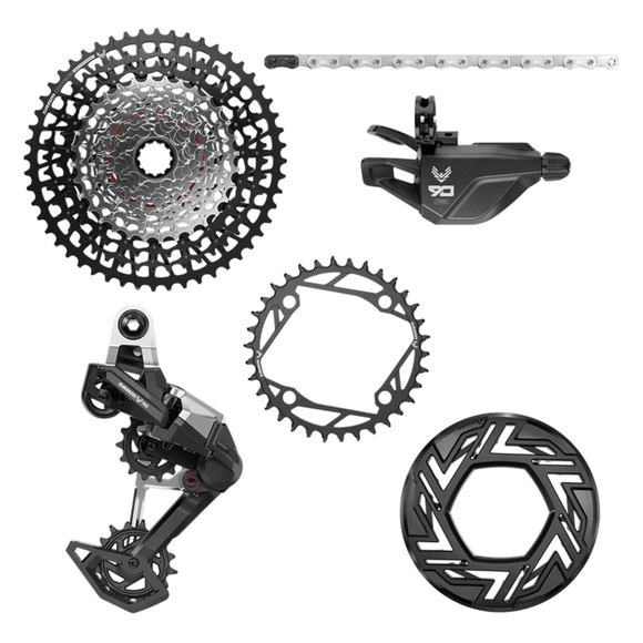 SRAM Eagle 90 Ebike Groupset -  No Crank 34T Clip-on Guard Chain XS-1275 10-52t Single Click Shifter Rear Derailleur