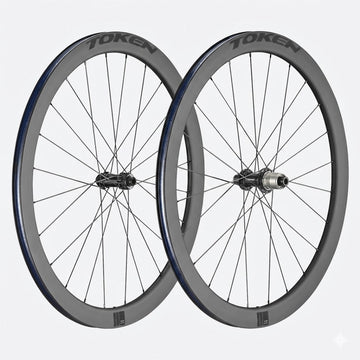 TOKEN C45D Carbon 700c Convertible 9x100 10x135 QR or 12x100 12x142 TA XDR CenterLock Disc 45mm Gravel Wheelset TOKEN