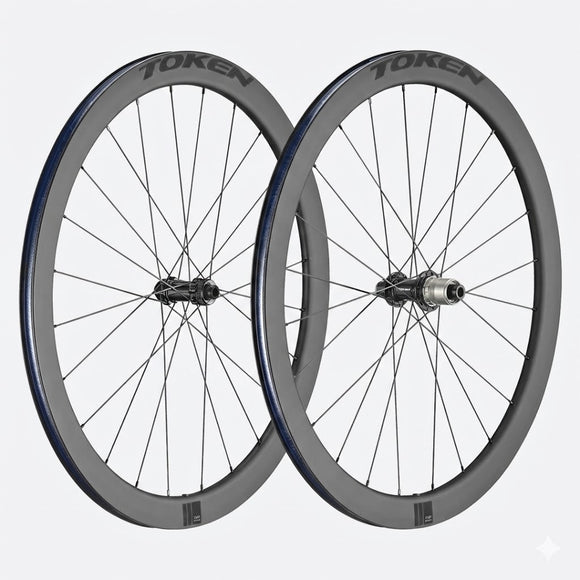 TOKEN C45D Disc 700c Convertible 9x100 10x135 QR or 12x100 12x142 TA XDR 45mm Carbon Wheelset