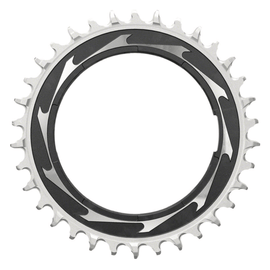 SRAM XX SL Eagle T-Type Thread Mount Chainring - 12-Speed Thread Mount (For XX SL PM Spider) 0mm Offset Aluminum Black/Silver - 0