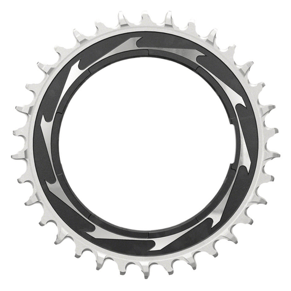 SRAM XX SL Eagle T-Type Thread Mount Chainring - 12-Speed Thread Mount (For XX SL PM Spider) 0mm Offset Aluminum Black/Silver
