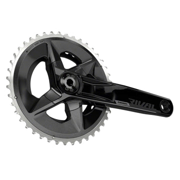 SRAM Rival AXS Wide Crankset - 12-Speed, 43/30t, 94 BCD, DUB Spindle Interface, Black, D1 - The Bikesmiths