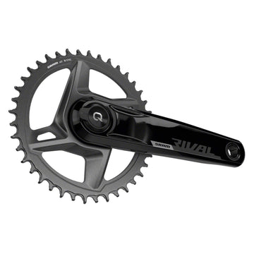 SRAM Rival 1 AXS Wide Power Meter Crankset - 12-Speed, 8-Bolt Direct Mount, DUB Spindle Interface, Black, D1 - The Bikesmiths