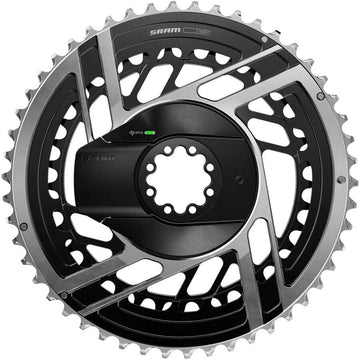 SRAM RED AXS 2x Power Meter Chainring Kit - 2x12-Speed, 8-Bolt, Direct Mount, Black/Silver, E1 SRAM