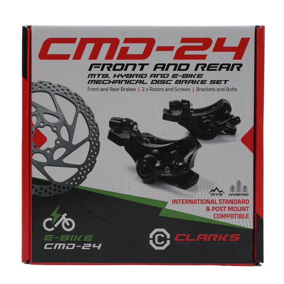 Clarks CMD-24 Front 180mm and Rear 160mm E-Bike Mechanical Disc Brake Kit