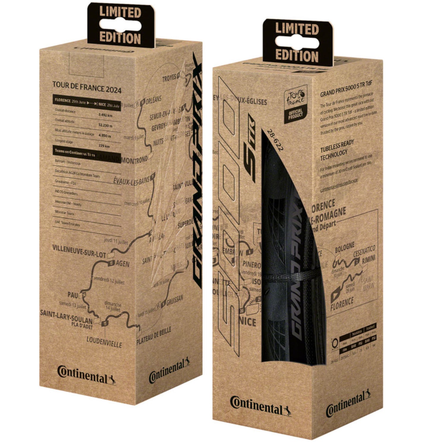 LTD Edition Tour de France Continental Grand Prix 5000 700x28 Tire