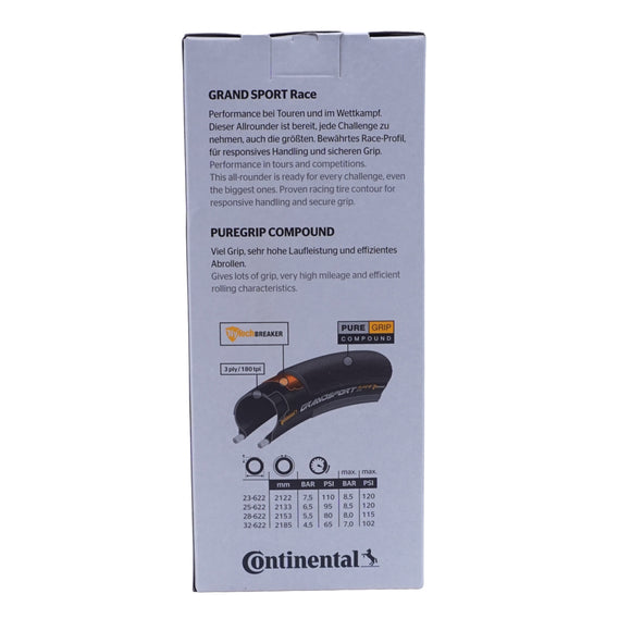 Continental Grand Sport Race Brownwall Folding Tire 700x28 - The Bikesmiths