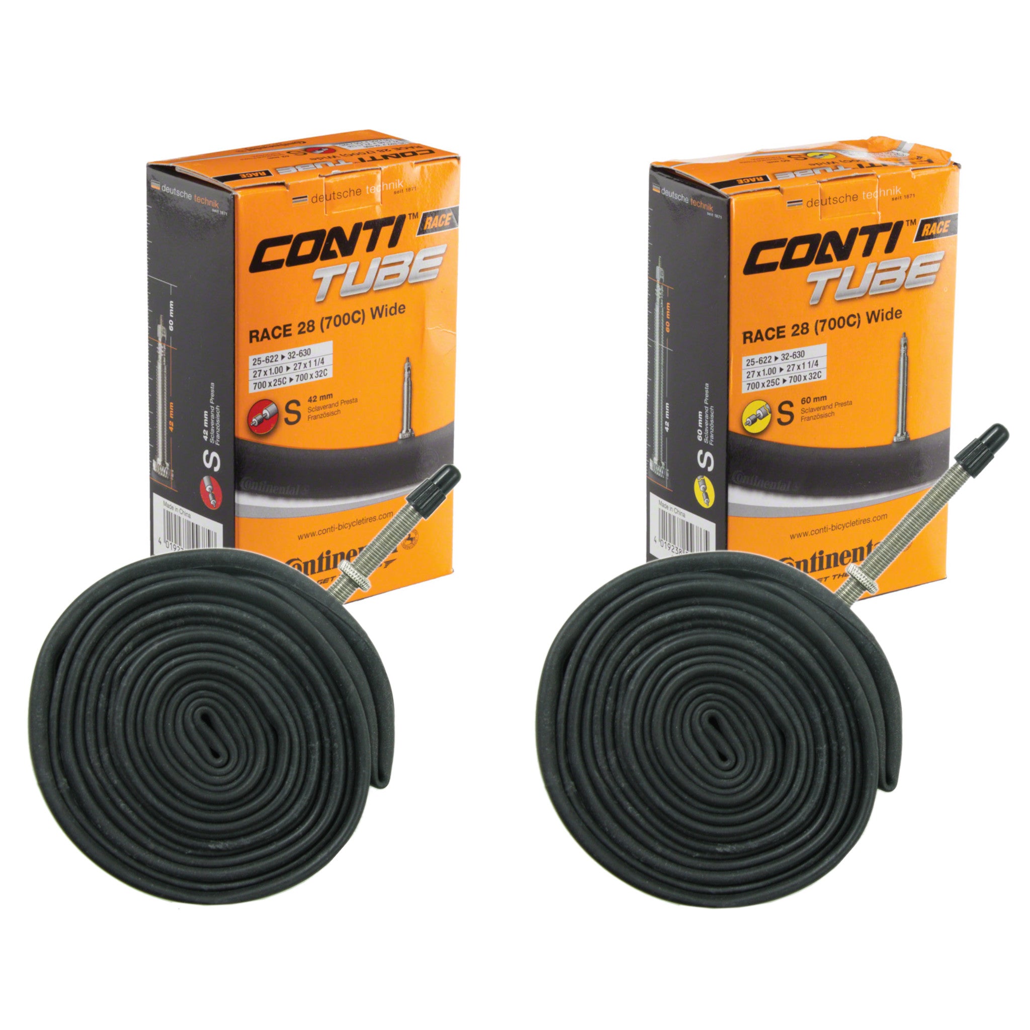 Continental Race 28 Presta Valve Tube 700x25-32 - The Bikesmiths