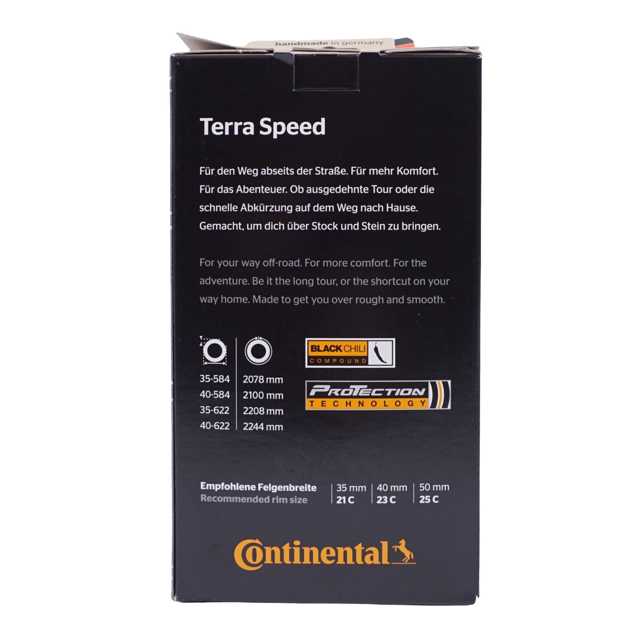 Continental Terra Speed 700c Tubeless BlackChili ProTection Black/Cream Tire - The Bikesmiths