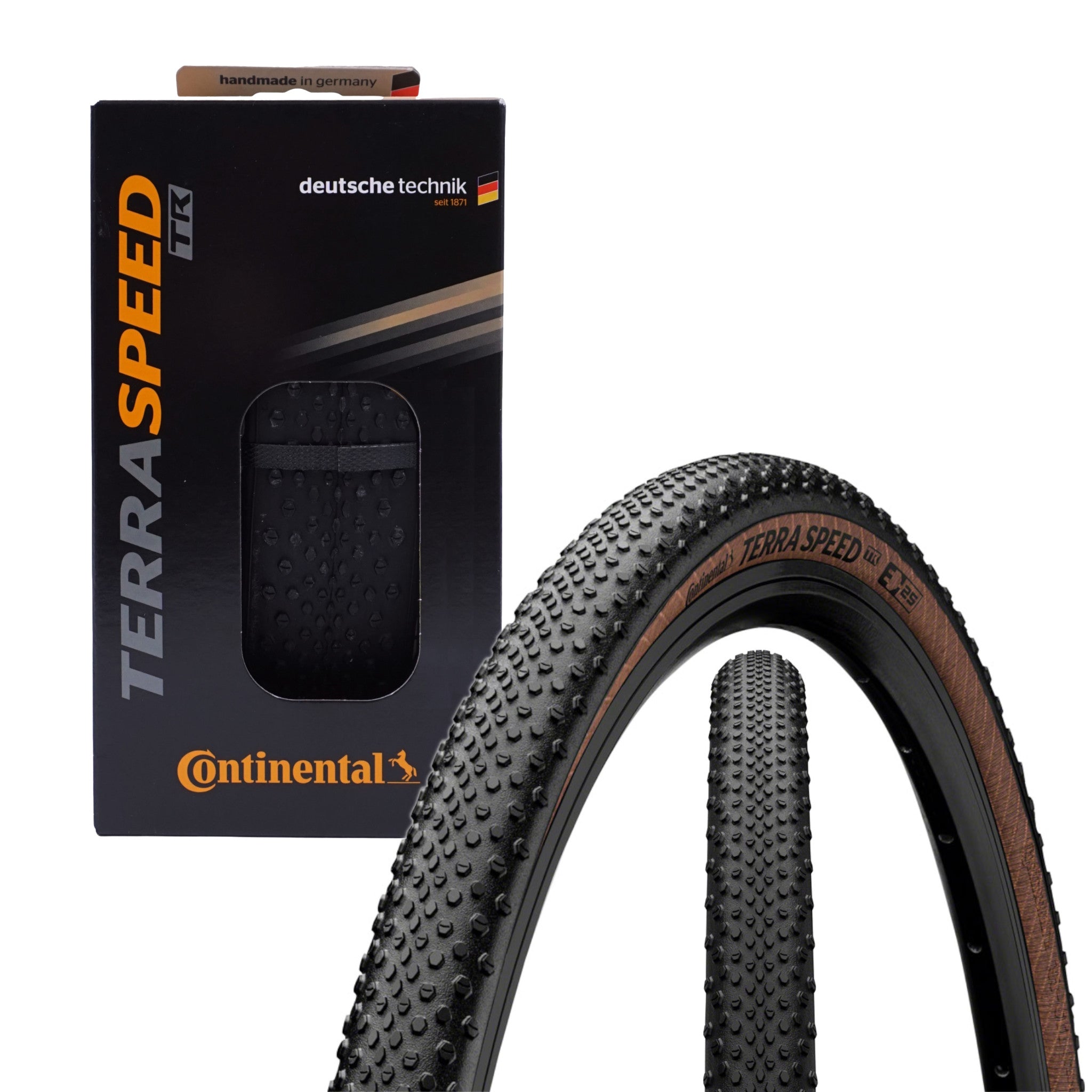 Continental Terra Speed 700c Tubeless BlackChili ProTection Black/Tan Tire - The Bikesmiths