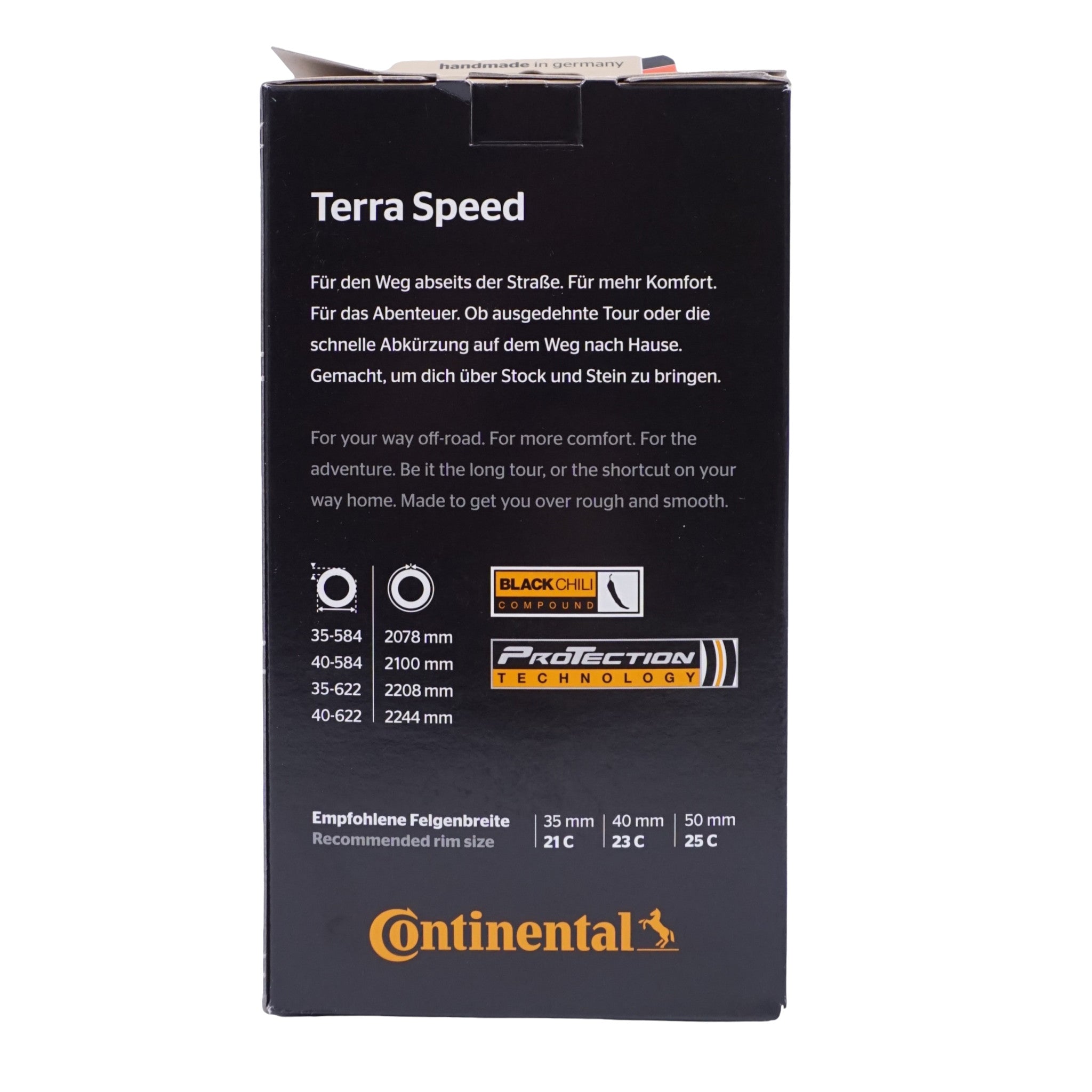 Continental Terra Speed 700c Tubeless BlackChili ProTection Black/Tan Tire