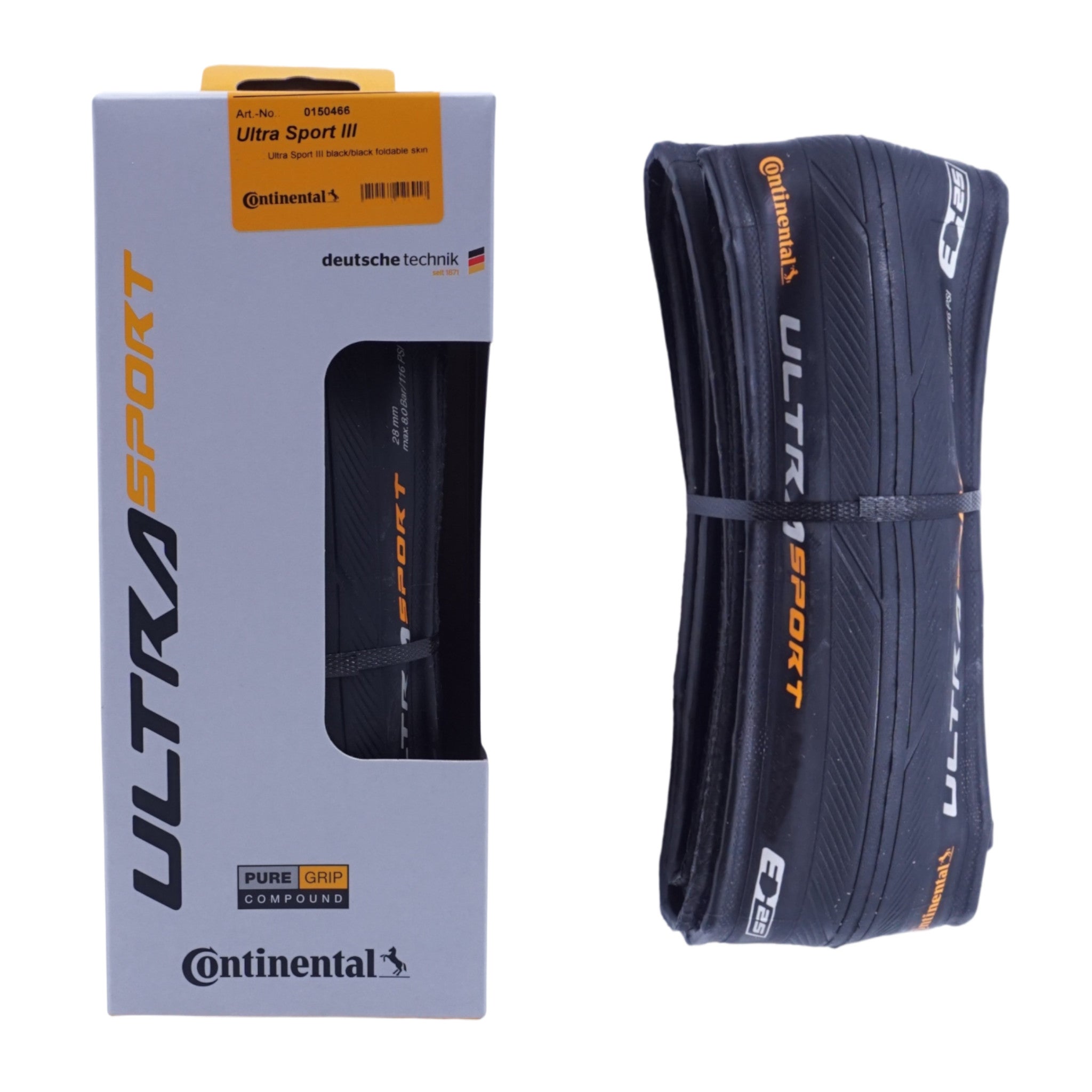 Continental Ultra Sport III 700c Tire Folding PureGrip - The Bikesmiths