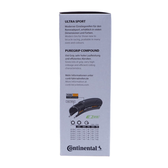 Continental Ultra Sport III 700c Tire Folding PureGrip - The Bikesmiths