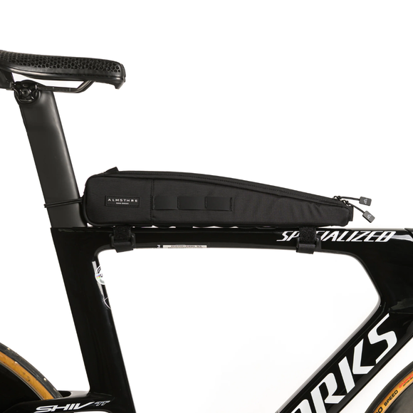 ALMSTHRE Long Top Tube Bag 1L Midnight Black