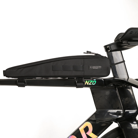 ALMSTHRE Long Top Tube Bag 1L Midnight Black
