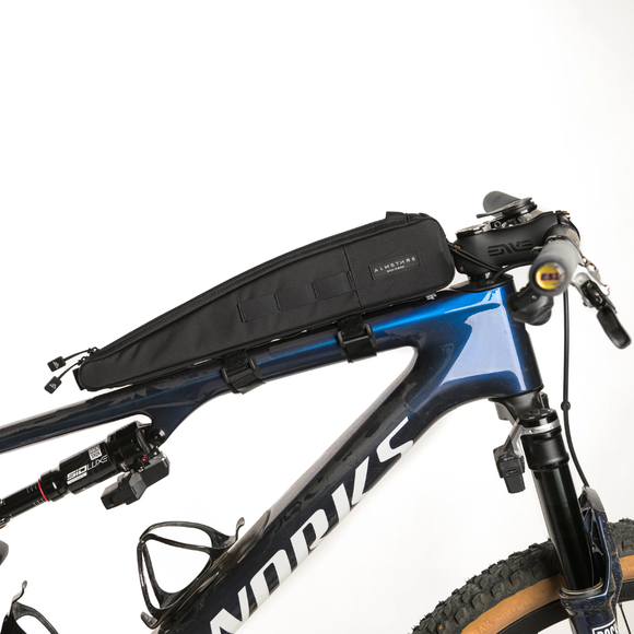 ALMSTHRE Long Top Tube Bag 1L Midnight Black