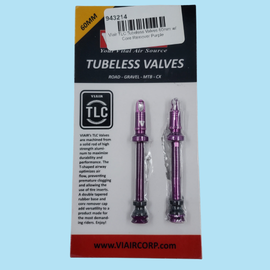 Open Box Viair TLC Tubeless Valves 60mm w/ Core Remover Purple