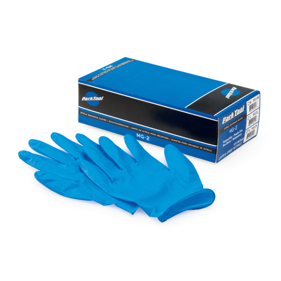 Park Tool MG-2L Thick Nitrile Mechanics Gloves Large 100/Box