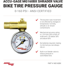 Meiser Accu-Gage MG160BX Schrader Gauge w/Bleeder-4