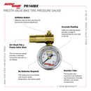 Open Box Meiser Accu-Gage PR160BX Presta Gauge w/Bleeder-2