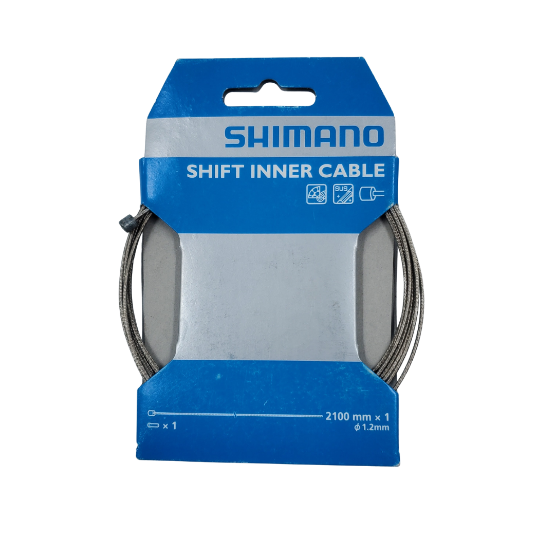 Shimano Stainless Steel Shifter Cable 1.2mm x 2100mm | The Bikesmiths