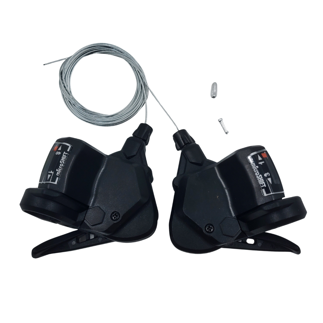 microSHIFT Mezzo Thumb-Tap Shifter Set 3x8 TS38-8 Bulk Packaged