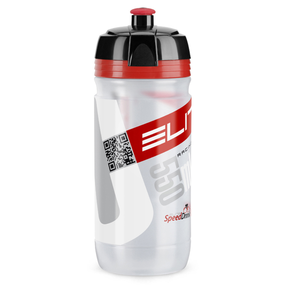 Elite Corsa 550ml Water Bottle Clear/Red
