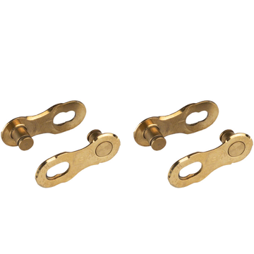 KMC 12-Speed Missing Link Non-Reusable CARD OF 2, Titanium Gold KMC