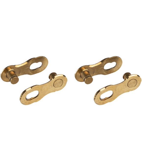 KMC 12-Speed Missing Link Non-Reusable CARD OF 2, Titanium Gold