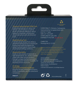 KMC DLC 12-Speed Waxed Chain 126L - 0