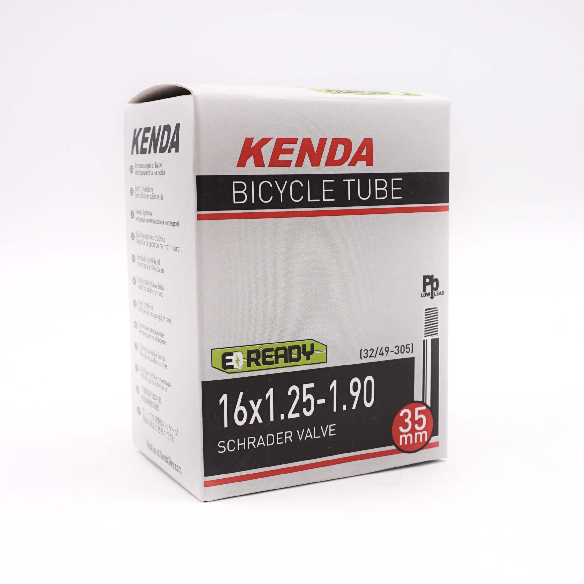 16x1.25-1.90 Kenda Schrader Valve Tube - The Bikesmiths