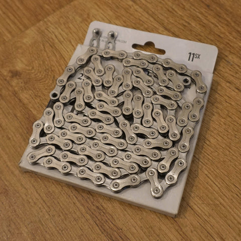 Image of Connex 11SX Stainless Steel Inner Link Nickel Coated 11 speed Bike Chain