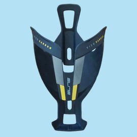 Open Box Elite Vico Carbon Matte w-Yellow Graphic Water Bottle Cage - The Bikesmiths
