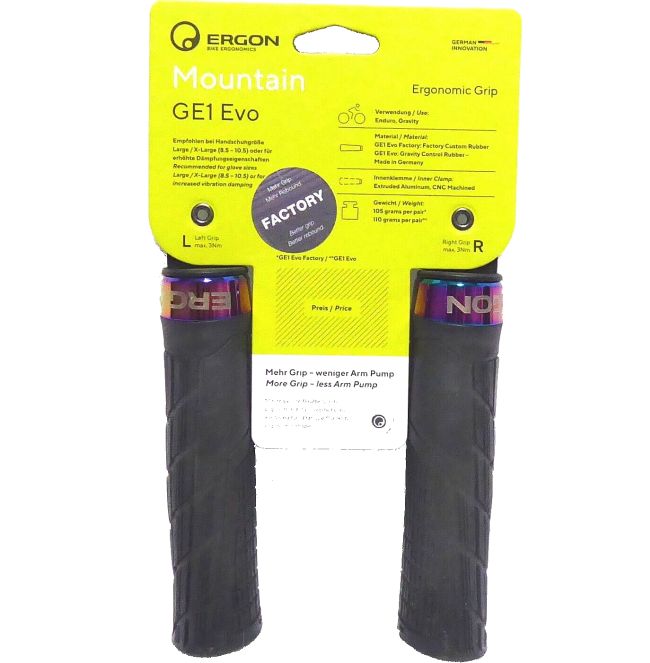 Buy frozen-stealth-oil-slick Ergon GE1 EVO FACTORY Lock-on Grips