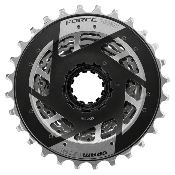 SRAM Force XG-1270 Cassette - 12-Speed Silver For XDR Driver Body E1