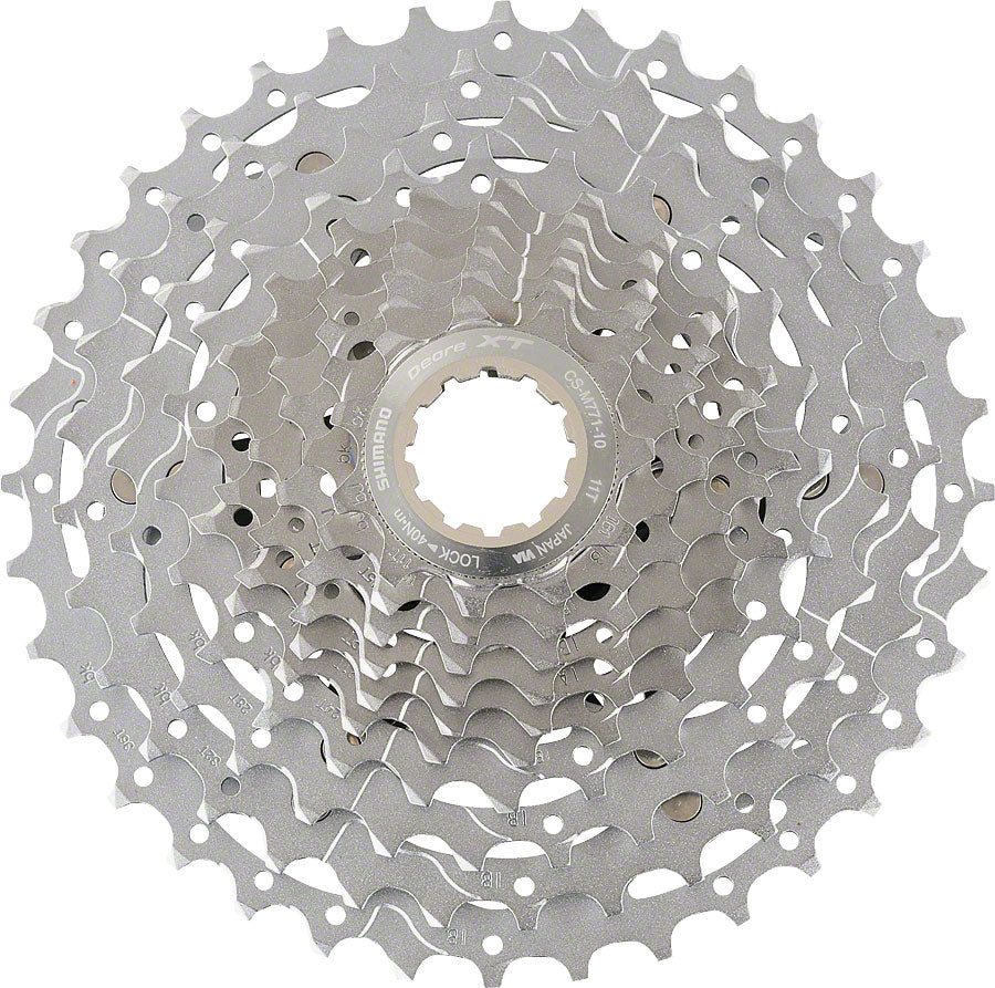 Shimano Deore XT CS-M771 Cassette - 10 Speed, 11-36t, Silver | The