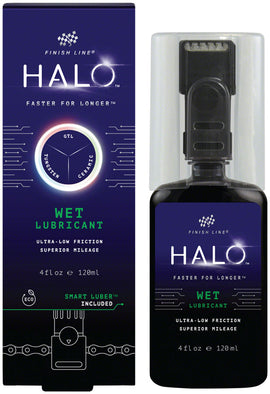 Finish Line Halo 4oz Wet Lubricant with Smart Luber - The Bikesmiths